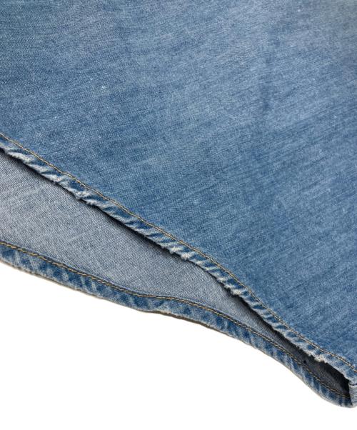 MYTHINKS（マイシンクス）MYTHINKS (マイシンクス) レーヨンシルクダメージウエスタンデニムシャツ インディゴ サイズ:Lの古着・服飾アイテム