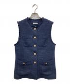 STATE OF MINDステートオブマインド）の古着「tweed vest」｜ネイビー