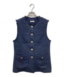 STATE OF MIND（ステートオブマインド）の古着「tweed vest」｜ネイビー