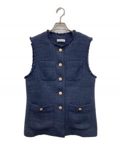専用 グリーンレーベルリラクシング ツイード フランジ ポケット ベスト 紺 green label relaxing（グリーンレーベルリラクシング）の「ツイード