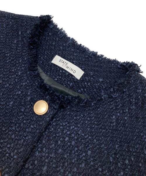 STATE OF MIND（ステートオブマインド）STATE OF MIND (ステートオブマインド) tweed vest ネイビー サイズ:Sの古着・服飾アイテム