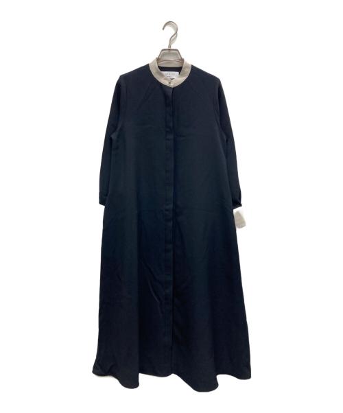 SHIPS any（シップスエニィ）SHIPS any (シップスエニィ) ダブルクロス Aライン シャツワンピース ネイビー サイズ:FREEの古着・服飾アイテム