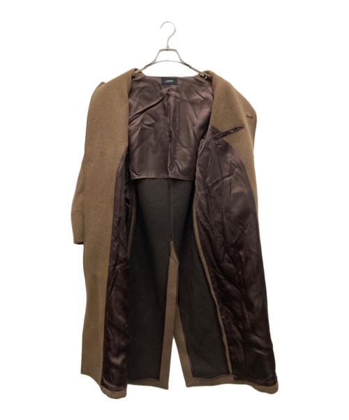 LOEFF（ロエフ）LOEFF (ロエフ) フェルト ステンカラーコート ブラウンの古着・服飾アイテム