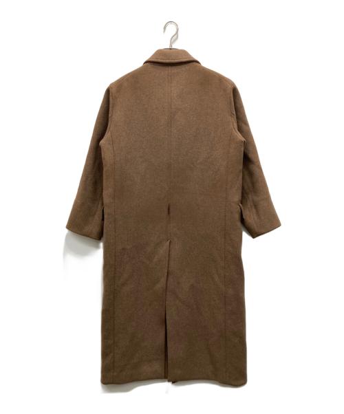 LOEFF（ロエフ）LOEFF (ロエフ) フェルト ステンカラーコート ブラウンの古着・服飾アイテム