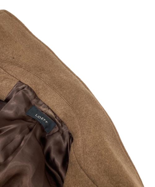 LOEFF（ロエフ）LOEFF (ロエフ) フェルト ステンカラーコート ブラウンの古着・服飾アイテム