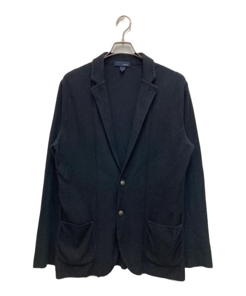 LARDINI（ラルディーニ）LARDINI (ラルディーニ) リブ編みコットンジャケット ブラック サイズ:Lの古着・服飾アイテム