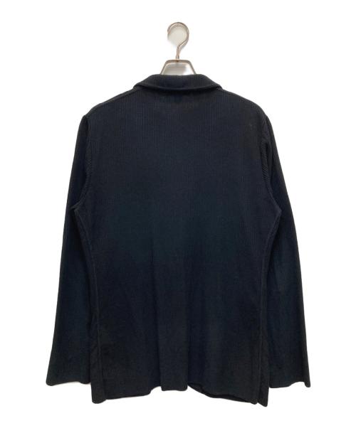 LARDINI（ラルディーニ）LARDINI (ラルディーニ) リブ編みコットンジャケット ブラック サイズ:Lの古着・服飾アイテム