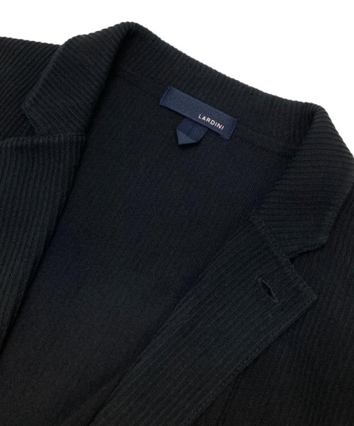 LARDINI（ラルディーニ）LARDINI (ラルディーニ) リブ編みコットンジャケット ブラック サイズ:Lの古着・服飾アイテム