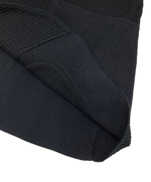 LARDINI（ラルディーニ）LARDINI (ラルディーニ) リブ編みコットンジャケット ブラック サイズ:Lの古着・服飾アイテム