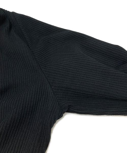 LARDINI（ラルディーニ）LARDINI (ラルディーニ) リブ編みコットンジャケット ブラック サイズ:Lの古着・服飾アイテム