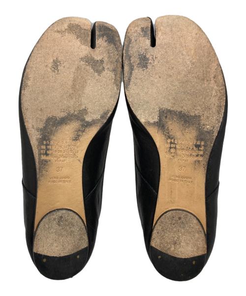 Maison Margiela 22（メゾンマルジェラ）Maison Margiela 22 (メゾンマルジェラ) タビバレリーナフラットシューズ ブラック サイズ:37の古着・服飾アイテム
