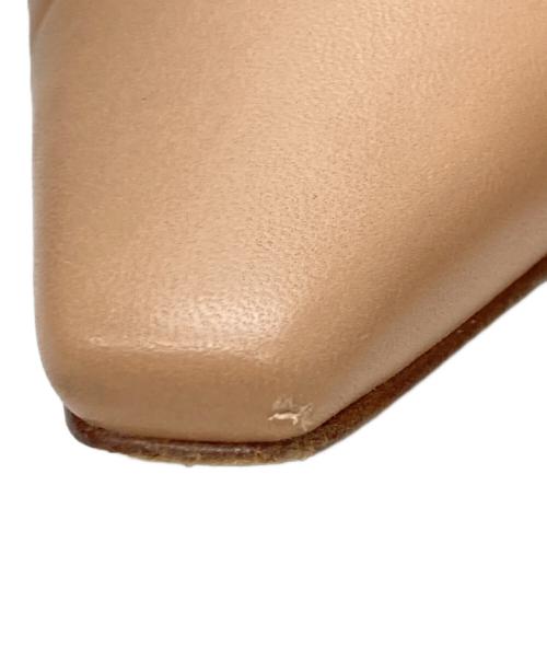 BOTTEGA VENETA（ボッテガベネタ）BOTTEGA VENETA (ボッテガベネタ) スクエアトゥチャンキーヒールパンプス ベージュ サイズ:36 1/2の古着・服飾アイテム