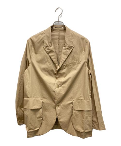 TOMORROW LAND（トゥモローランド）TOMORROW LAND (トゥモローランド) コットンポプリン ピークドラペルシングルブレステッド3Bジャケット ベージュ サイズ:48の古着・服飾アイテム
