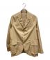 TOMORROW LAND（トゥモローランド）の古着「コットンポプリン ピークドラペルシングルブレステッド3Bジャケット」｜ベージュ