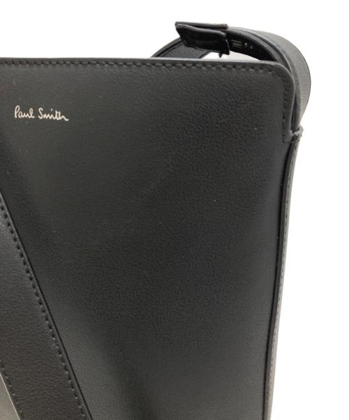 PAUL SMITH（ポールスミス）PAUL SMITH (ポールスミス) スクエアショルダーバッグ ブラックの古着・服飾アイテム