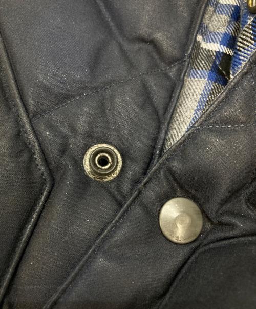 ADDICT CLOTHES（アディクト クローズ）ADDICT CLOTHES (アディクト クローズ) オイルドコットン ダウンベスト ネイビー サイズ:36の古着・服飾アイテム