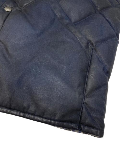 ADDICT CLOTHES（アディクト クローズ）ADDICT CLOTHES (アディクト クローズ) オイルドコットン ダウンベスト ネイビー サイズ:36の古着・服飾アイテム