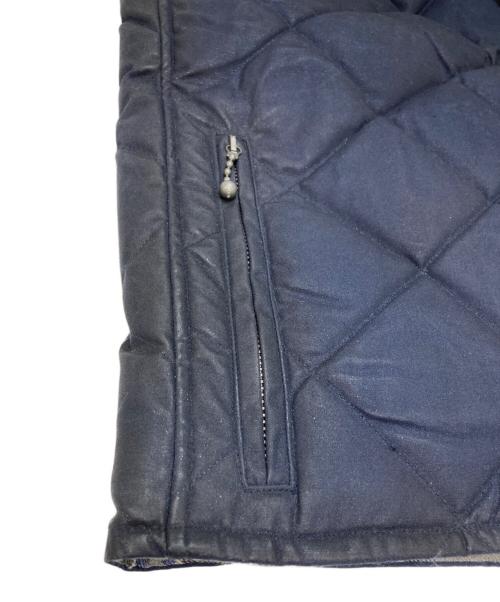 ADDICT CLOTHES（アディクト クローズ）ADDICT CLOTHES (アディクト クローズ) オイルドコットン ダウンベスト ネイビー サイズ:36の古着・服飾アイテム