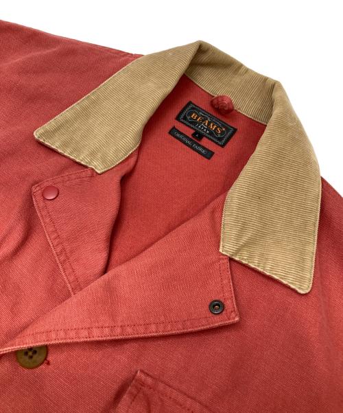 BEAMS PLUS（ビームスプラス）BEAMS PLUS (ビームスプラス) ヘビーオックスフォード フィッシュンティング ジャケット レッド サイズ:Lの古着・服飾アイテム