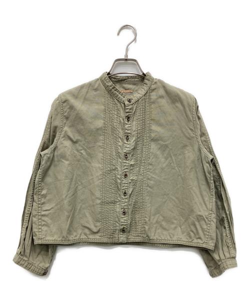 KAPITAL（キャピタル）KAPITAL (キャピタル) ノーカラーシャツ ベージュ サイズ:Sの古着・服飾アイテム