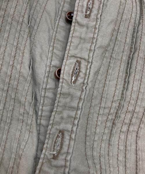 KAPITAL（キャピタル）KAPITAL (キャピタル) ノーカラーシャツ ベージュ サイズ:Sの古着・服飾アイテム