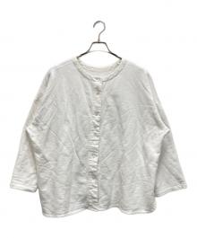 nest Robe（ネストローブ）の古着「裏毛2WAY刺繍カーディガン」｜ホワイト