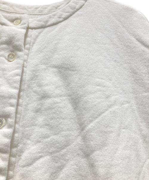 nest Robe（ネストローブ）nest Robe (ネストローブ) 裏毛2WAY刺繍カーディガン ホワイト サイズ:FREEの古着・服飾アイテム
