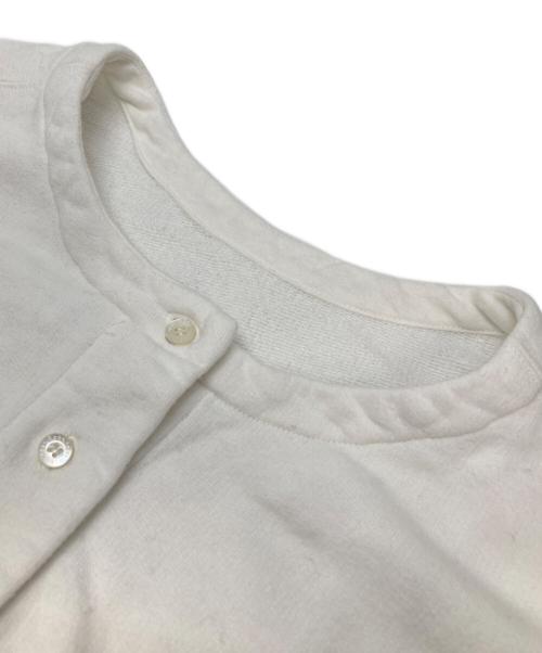 nest Robe（ネストローブ）nest Robe (ネストローブ) 裏毛2WAY刺繍カーディガン ホワイト サイズ:FREEの古着・服飾アイテム