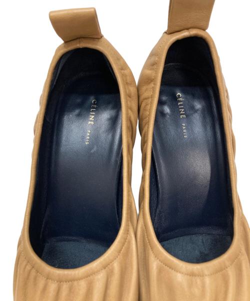 CELINE（セリーヌ）CELINE (セリーヌ) ヒールソフトバレリーナシューズ ベージュ サイズ:36.5の古着・服飾アイテム