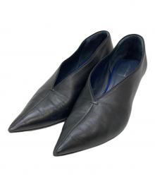 CELINE（セリーヌ）の古着「ポインテッドトゥバレエパンプス」｜ブラック