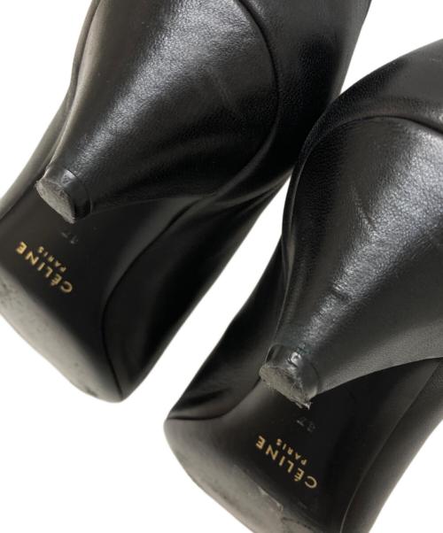 CELINE（セリーヌ）CELINE (セリーヌ) ポインテッドトゥバレエパンプス ブラック サイズ:37の古着・服飾アイテム