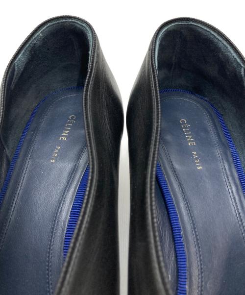 CELINE（セリーヌ）CELINE (セリーヌ) ポインテッドトゥバレエパンプス ブラック サイズ:37の古着・服飾アイテム