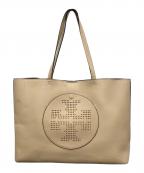 TORY BURCHトリーバーチ）の古着「パンチングロゴトートバッグ」｜ベージュ