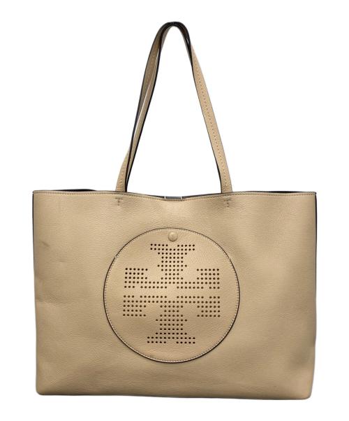 TORY BURCH（トリーバーチ）TORY BURCH (トリーバーチ) パンチングロゴトートバッグ ベージュの古着・服飾アイテム