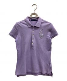 RALPH LAUREN（ラルフローレン）の古着「ビーズロゴポロシャツ」｜パープル