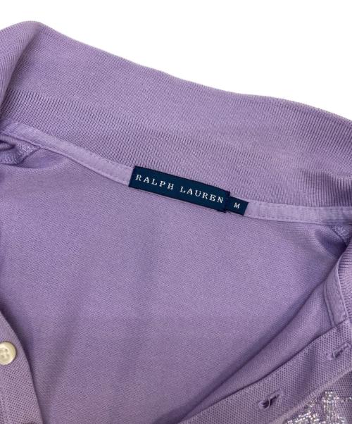 RALPH LAUREN（ラルフローレン）RALPH LAUREN (ラルフローレン) ビーズロゴポロシャツ パープル サイズ:Mの古着・服飾アイテム
