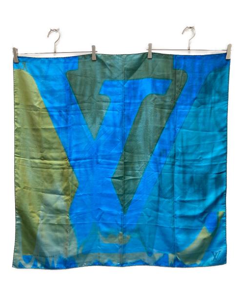LOUIS VUITTON（ルイ ヴィトン）LOUIS VUITTON (ルイ ヴィトン) グラデーションスカーフ ブルー×グリーンの古着・服飾アイテム