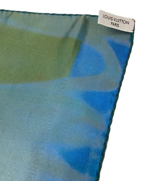 LOUIS VUITTON（ルイ ヴィトン）LOUIS VUITTON (ルイ ヴィトン) グラデーションスカーフ ブルー×グリーンの古着・服飾アイテム