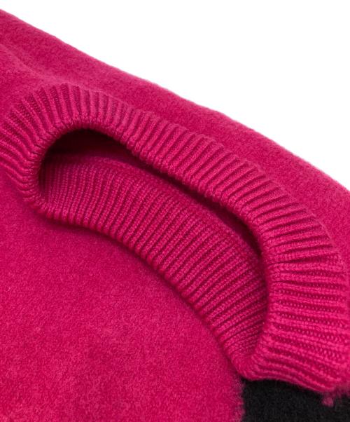 AMI Alexandre Mattiussi（アミアレクサンドルマテュッシ）AMI Alexandre Mattiussi (アミアレクサンドルマテュッシ) オーバーサイズ ハートロゴ クルーネックセーター ショッキングピンク サイズ:Lの古着・服飾アイテム