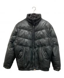 A BATHING APE×PEEL SLOWLY AND SEE（ア ベイシング エイプ×ピール スローリー アンド シー）の古着「カウレザーダウンジャケット」｜ブラック