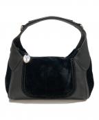 TOD'Sトッズ）の古着「スエード切替ワンハンドバッグ」｜ブラック