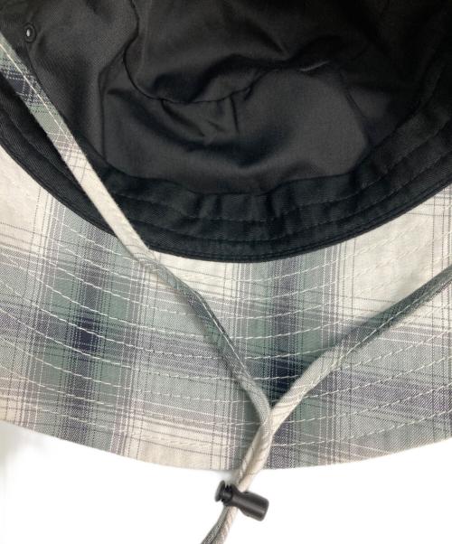 PHEENY（フィーニー）PHEENY (フィーニー) レーヨンオンブレチェックバケットハット ホワイト×グリーン サイズ:ONEの古着・服飾アイテム