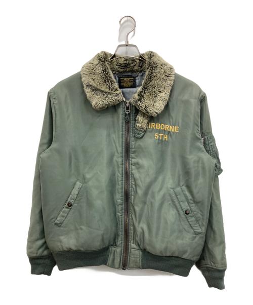 HOUSTON（ヒューストン）HOUSTON (ヒューストン) B-15Dフライトジャケット グリーン サイズ:42の古着・服飾アイテム