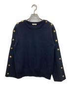 DES PRESデ プレ）の古着「ウールポリエステル ボタンポイントプルオーバー」｜ネイビー