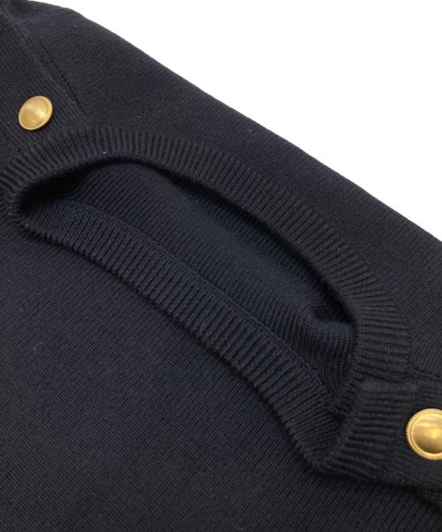 DES PRES（デ プレ）DES PRES (デ プレ) ウールポリエステル ボタンポイントプルオーバー ネイビー サイズ:FREEの古着・服飾アイテム