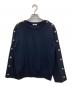 DES PRES（デ プレ）の古着「ウールポリエステル ボタンポイントプルオーバー」｜ネイビー