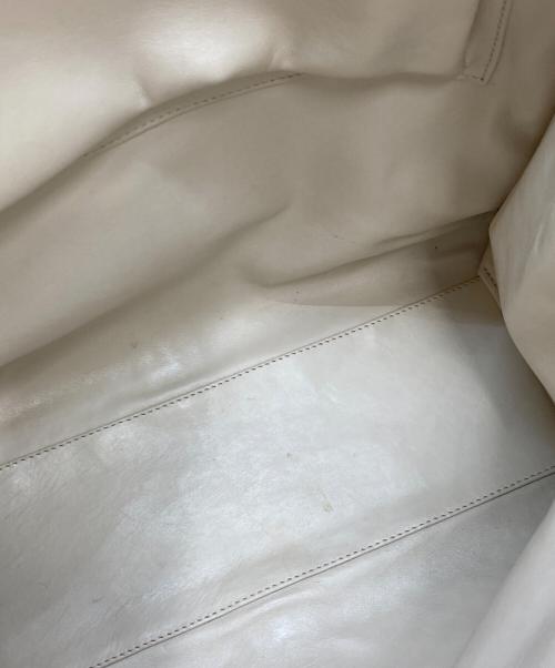 Valextra（ヴァレクストラ）Valextra (ヴァレクストラ) レザートートバッグ ベージュの古着・服飾アイテム