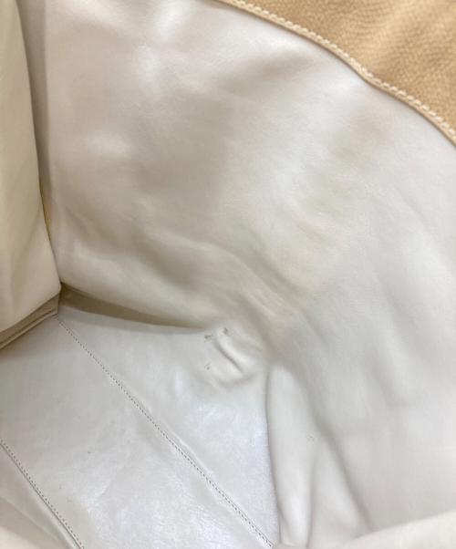 Valextra（ヴァレクストラ）Valextra (ヴァレクストラ) レザートートバッグ ベージュの古着・服飾アイテム