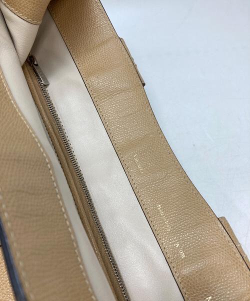 Valextra（ヴァレクストラ）Valextra (ヴァレクストラ) レザートートバッグ ベージュの古着・服飾アイテム