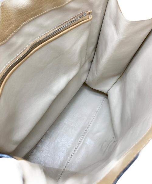 Valextra（ヴァレクストラ）Valextra (ヴァレクストラ) レザートートバッグ ベージュの古着・服飾アイテム